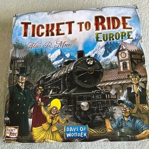 Ticket To Ride:  Europe, Board Game by Alan R. Moon (2019 Eng. edition).